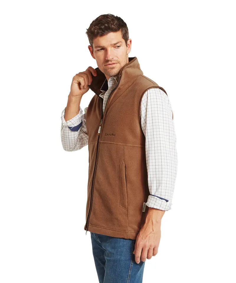 Schoffel Oakham Fleece Gilet - Toffee-2
