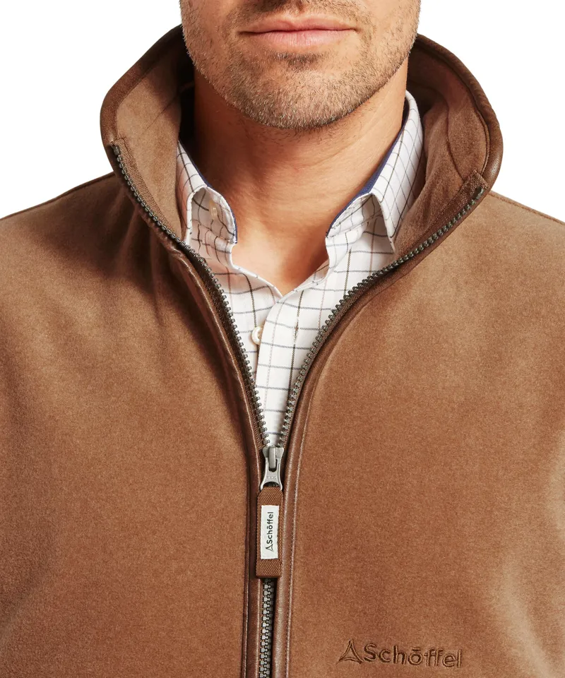 Schoffel Oakham Fleece Gilet - Toffee-5