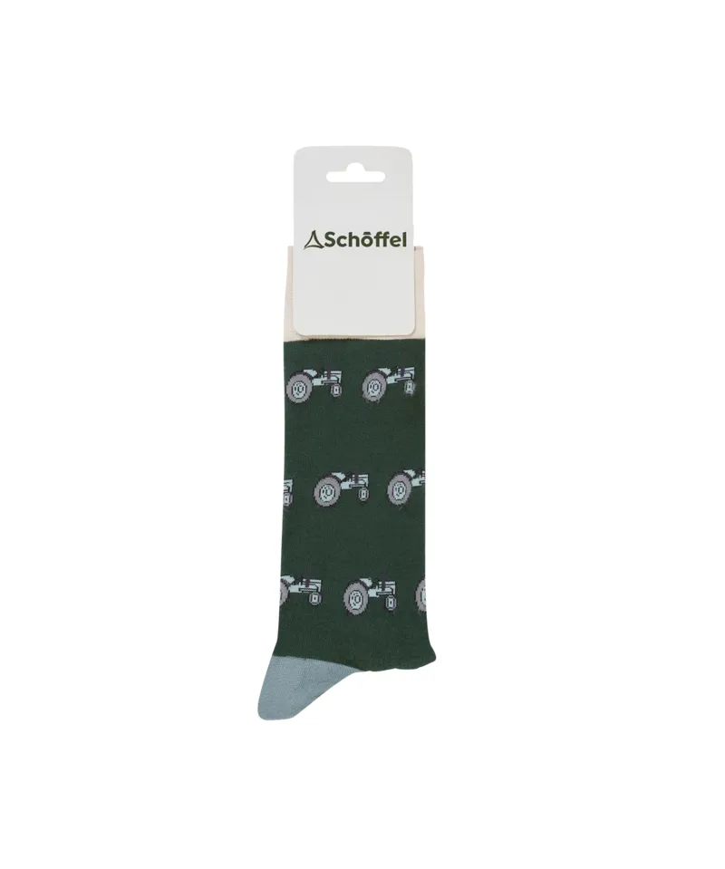 Schoffel Cotton Socks - Grey Tractor