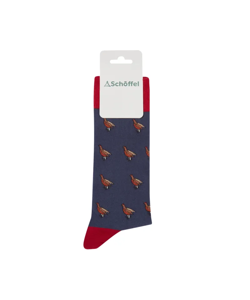 Schoffel Cotton Socks - Vintage Navy Grouse