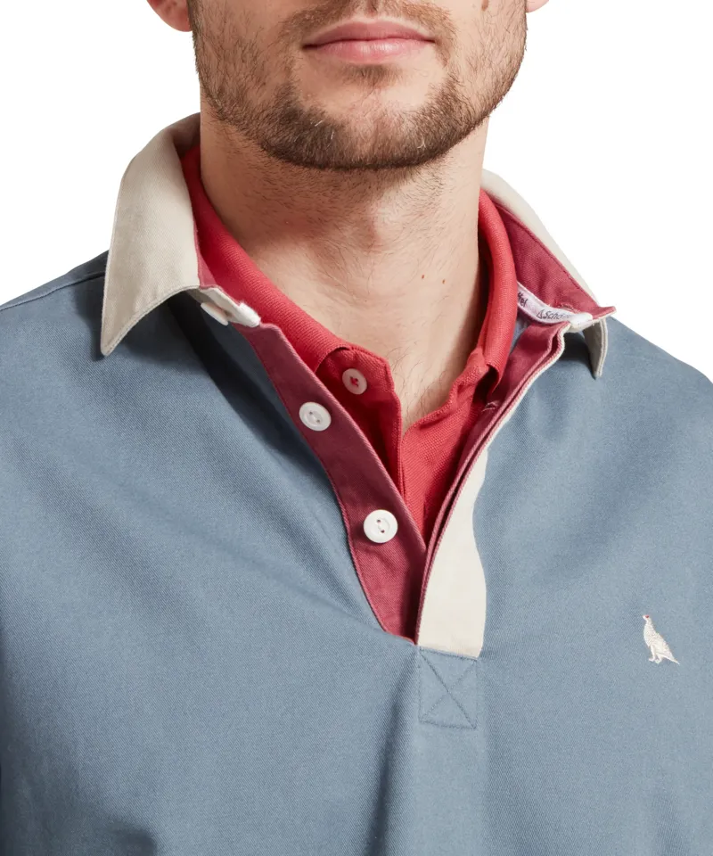 Schoffel Truro Deck Shirt - Dark Pigeon Blue-5
