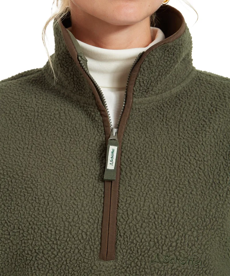 Schoffel Berkeley Retro Quarter Zip Fleece - Woodland-11