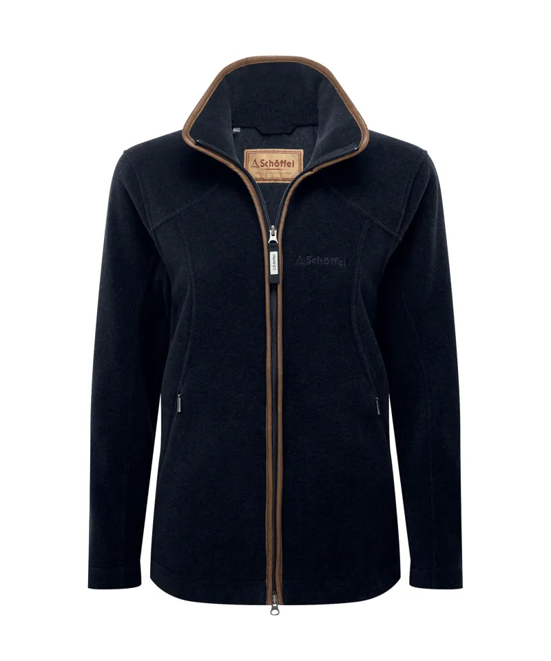 Schoffel Ladies Burley Fleece Jacket - Navy-1