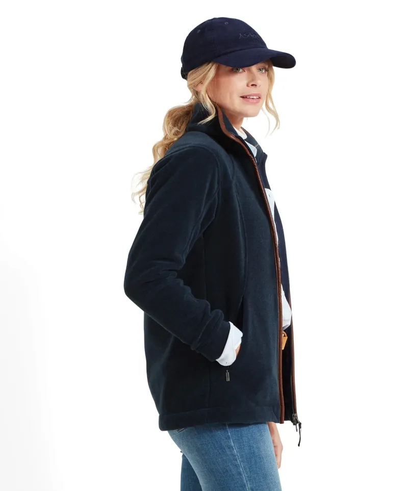 Schoffel Ladies Burley Fleece Jacket - Navy-2