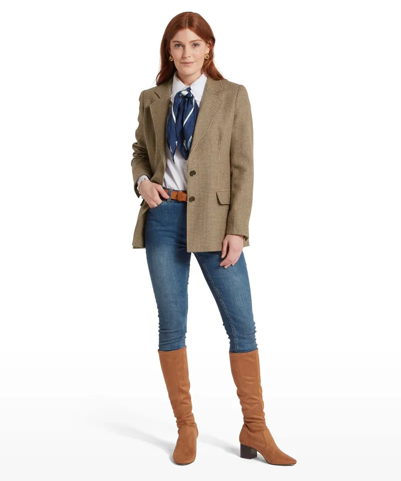 Schoffel Isla Houndstooth Tweed Blazer-2