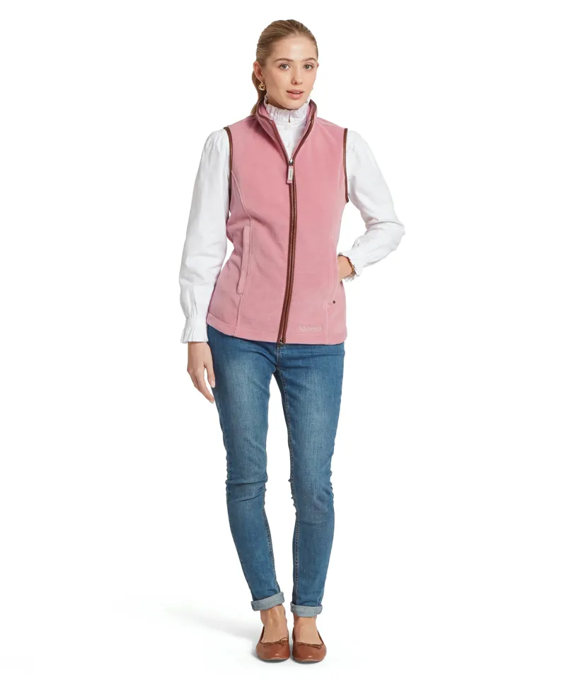 Schoffel Lyndon Fleece Gilet - Antique Rose-1