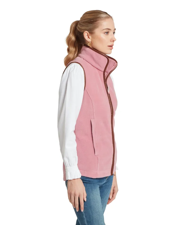 Schoffel Lyndon Fleece Gilet - Antique Rose-2