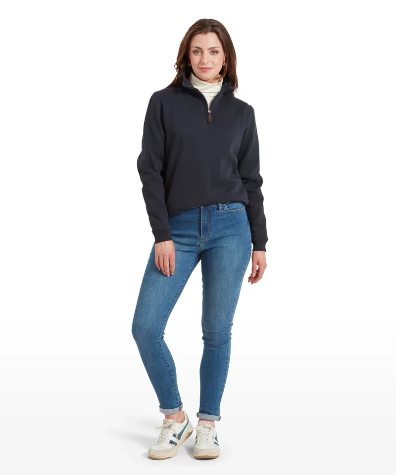 Schoffel Sennen Cove Quarter Zip Sweatshirt - True Navy-1