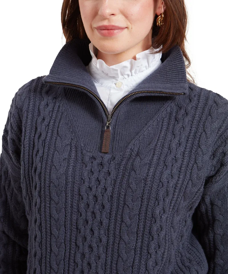 Schoffel Settle Quarter Zip - Slate Navy-4