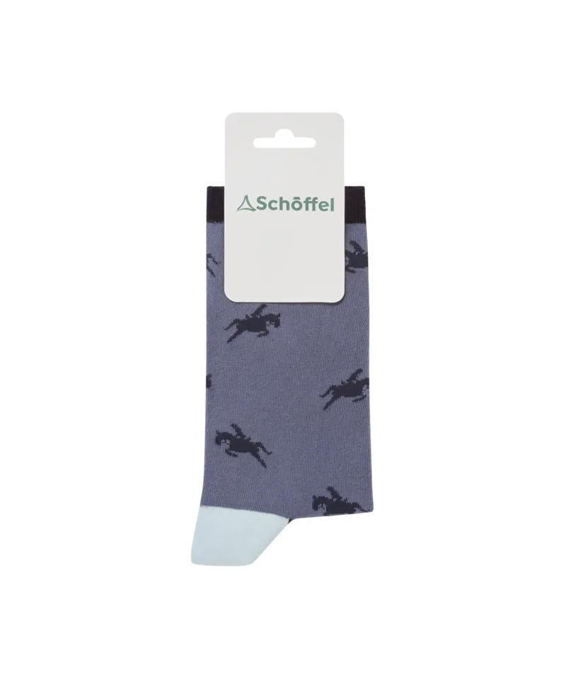 Schoffel Cotton Socks - Navy Horse