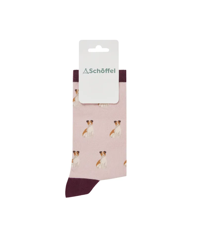 Schoffel Cotton Socks - Jack Russel Print