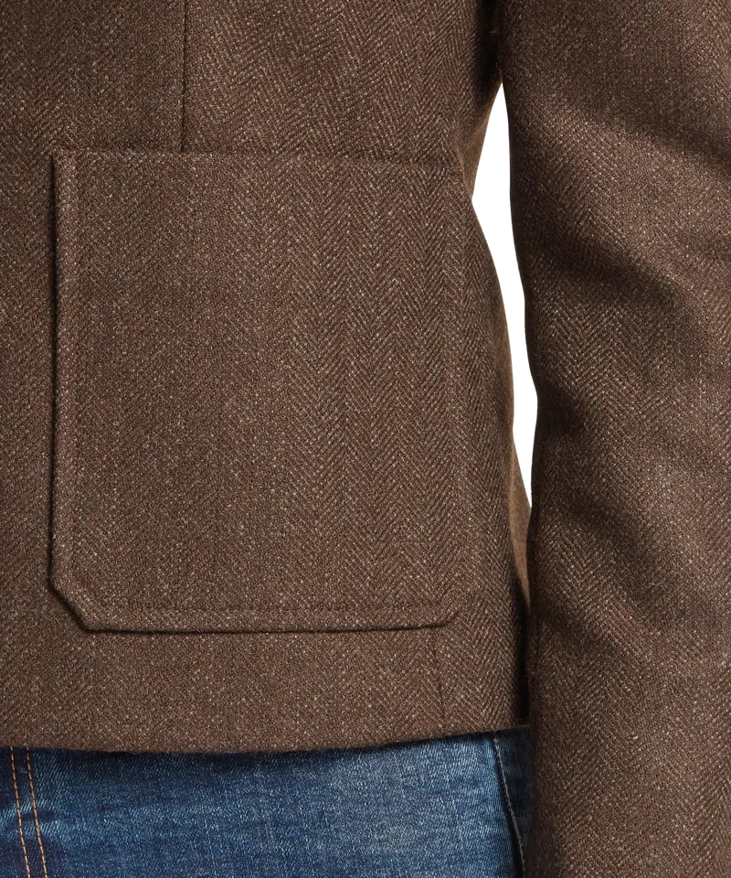 Schoffel St Abbs Tweed Blazer - Chocolate Herringbone Tweed-10