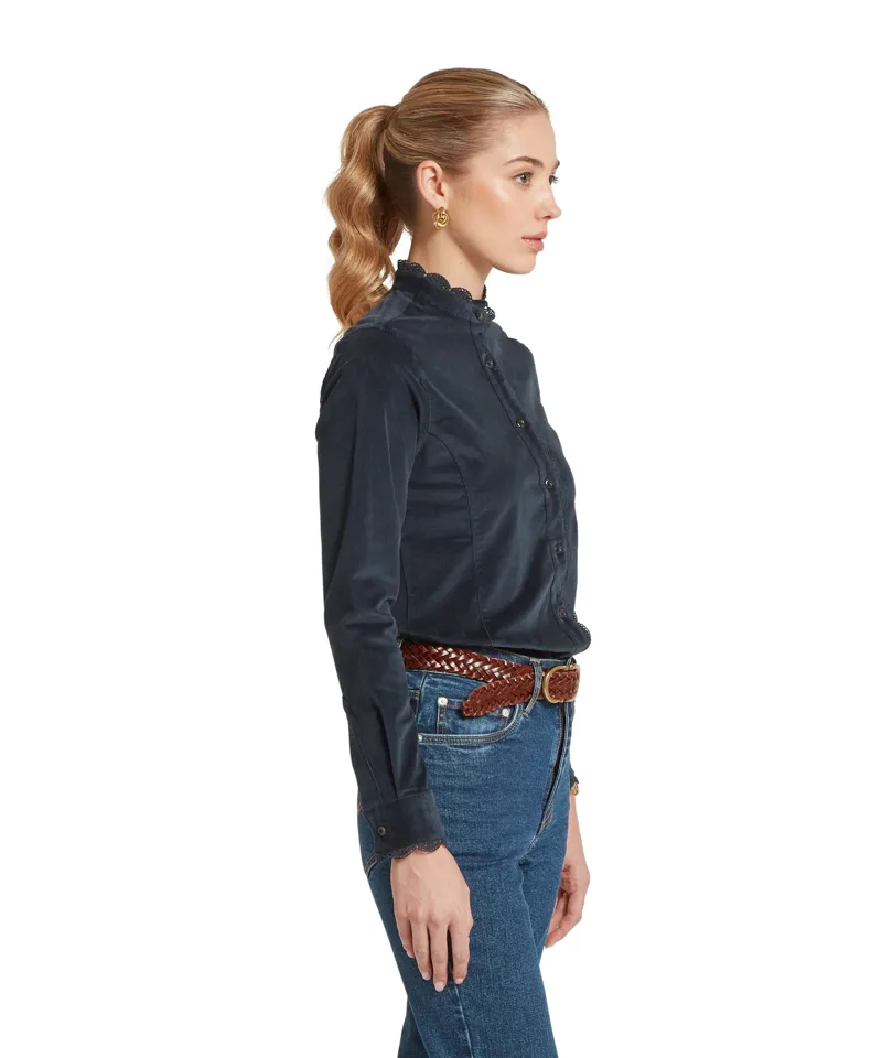 Schoffel Thetford Cord Shirt - Blueberry-3
