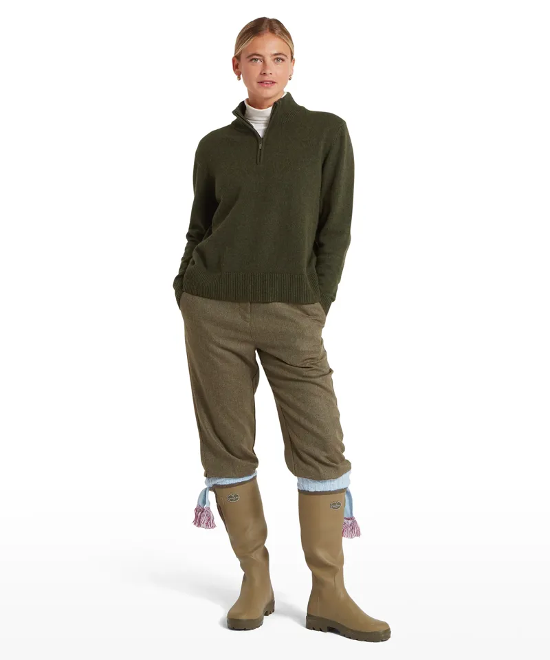 Schoffel Thoralby Quarter Zip Jumper - Loden-1