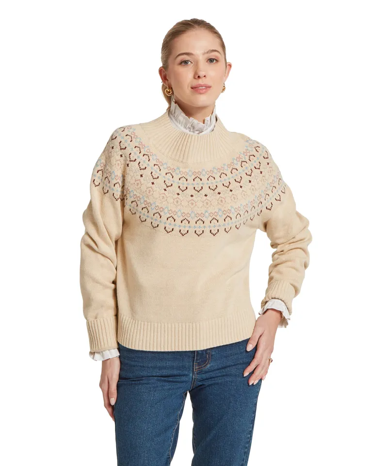 Schoffel Tresness Fairisle Jumper - Port/Lake Blue