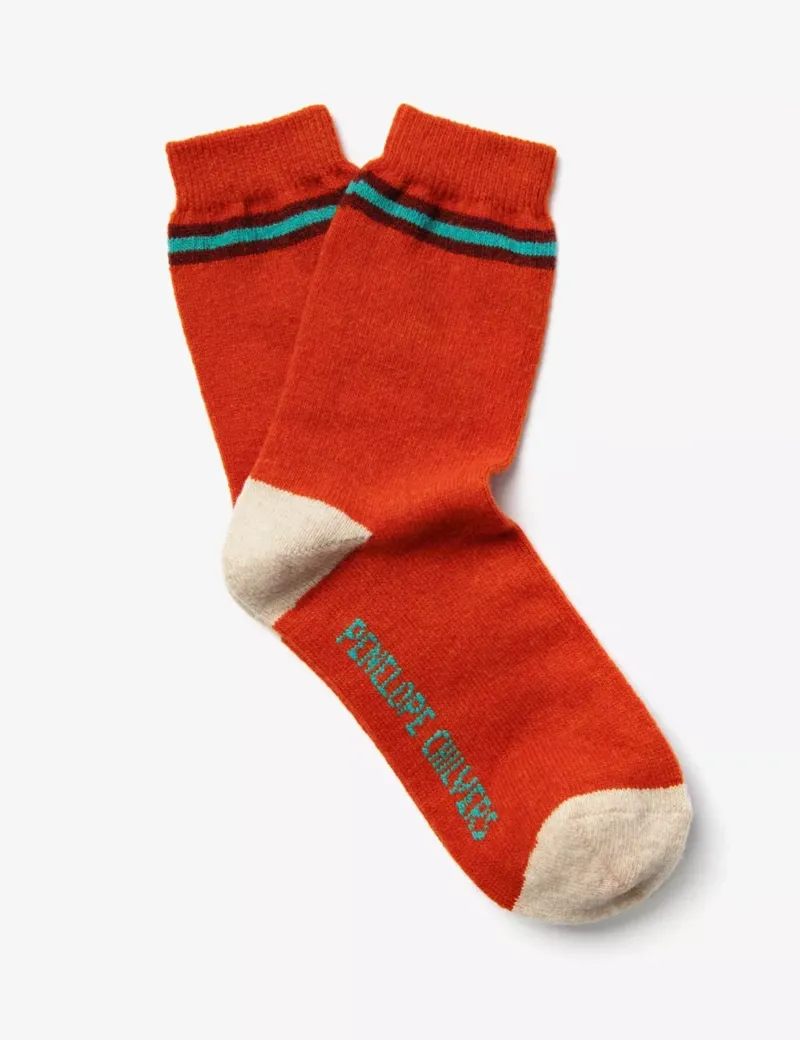 Penelope Chilvers Wool Socks - Orange