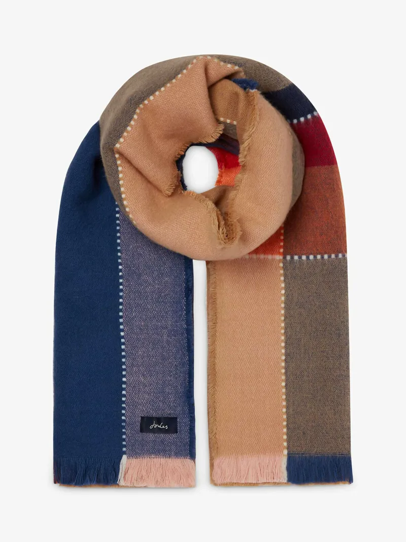 Joules Stamford Tan Check Scarf