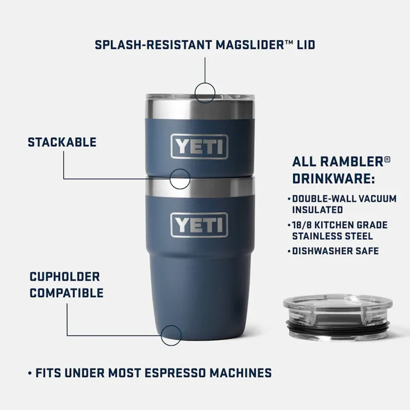 YETI Rambler 8 Oz Stackable Cup - Navy-4